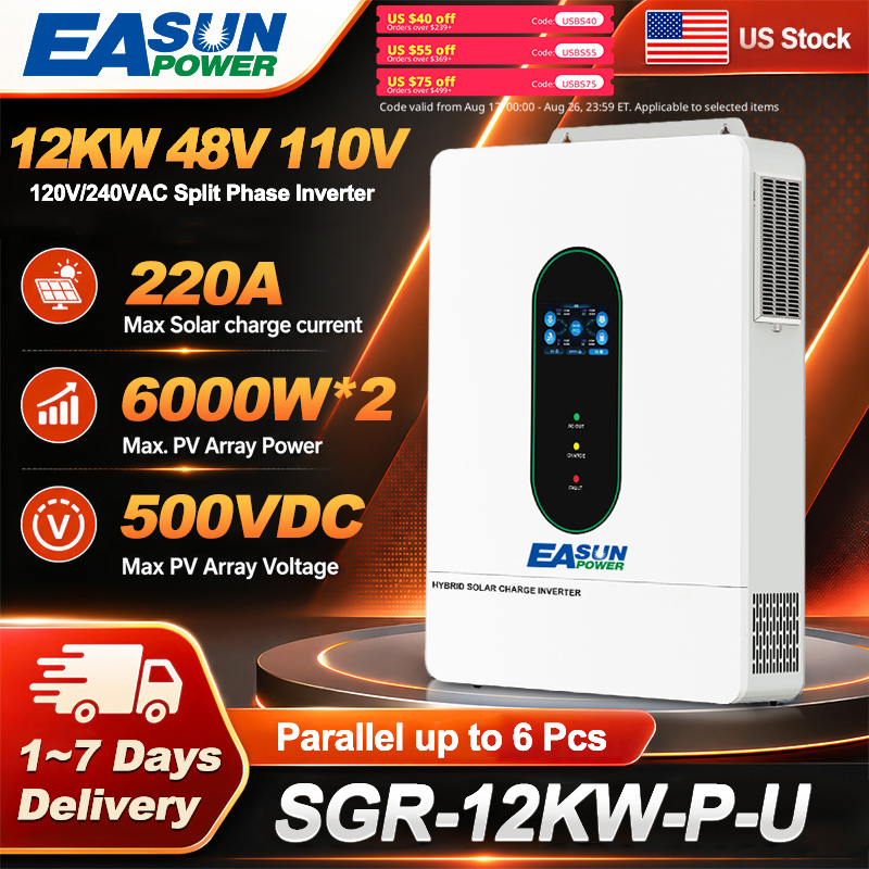 Drone Solar Charger - EASUN US 12KW 12000W Split Phase