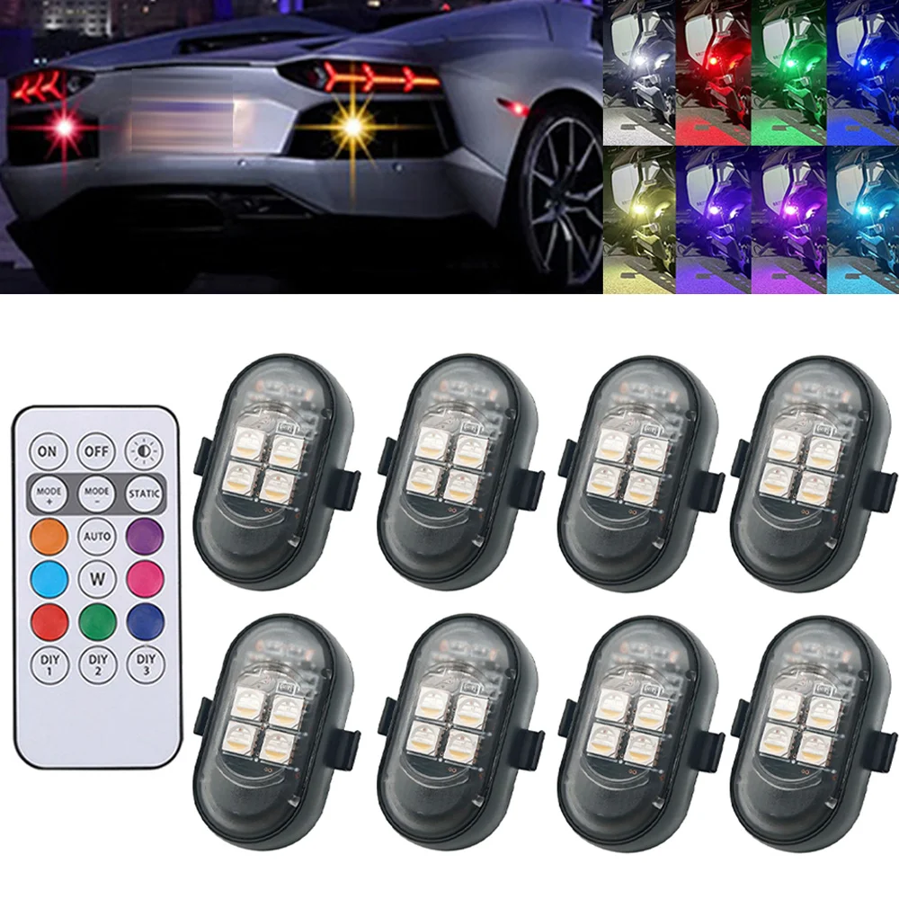 1-8PCS USB Rechargeable Waterp - Drone Strobe Light recension och pris