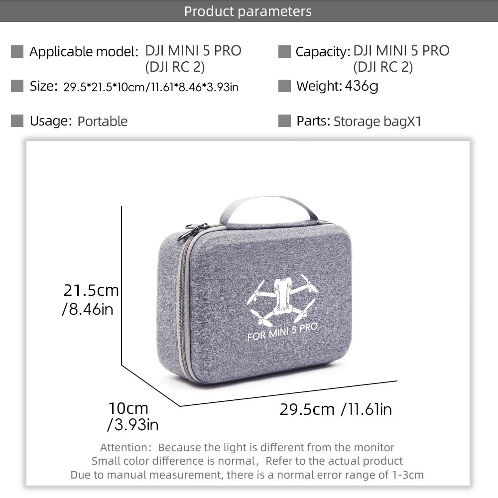 Storage Carry Case for DJI Min - Drone Controller Hood recension och pris