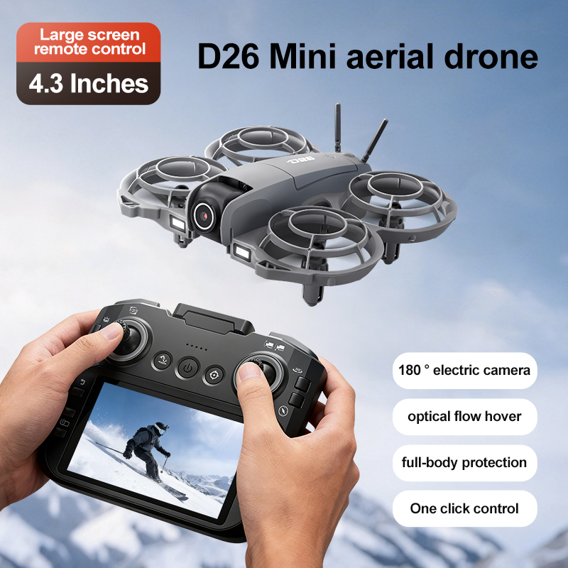 D26 Drone 4K Aerial HD 180° Ca - Drone Controller Screen recension och pris