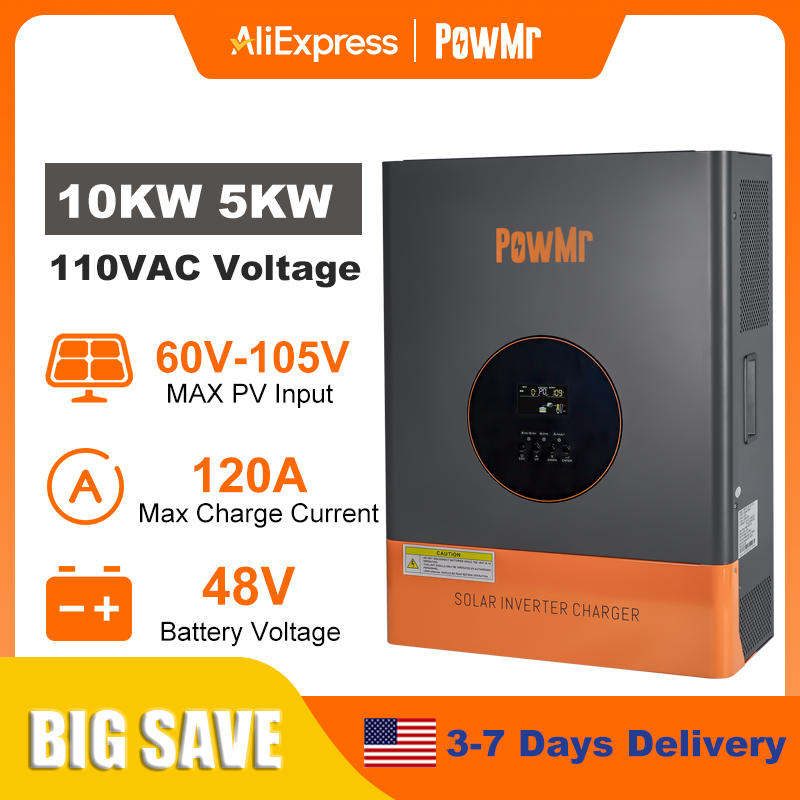 PowMr 10KW 5KW Split Phase Inv - Drone Solar Charger recension och pris